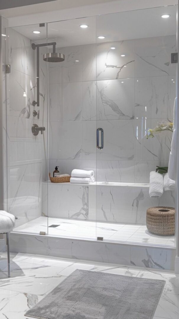 Modern custom kitchen cabinets with wood doors in a Toronto home