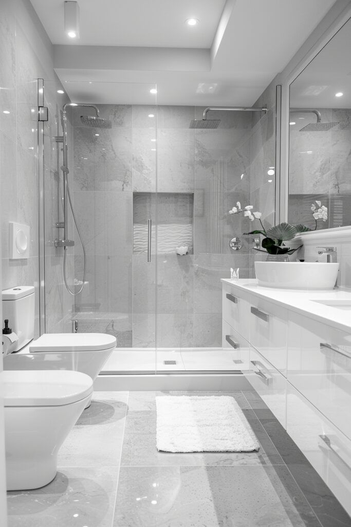 Modern custom kitchen cabinets with wood doors in a Toronto home